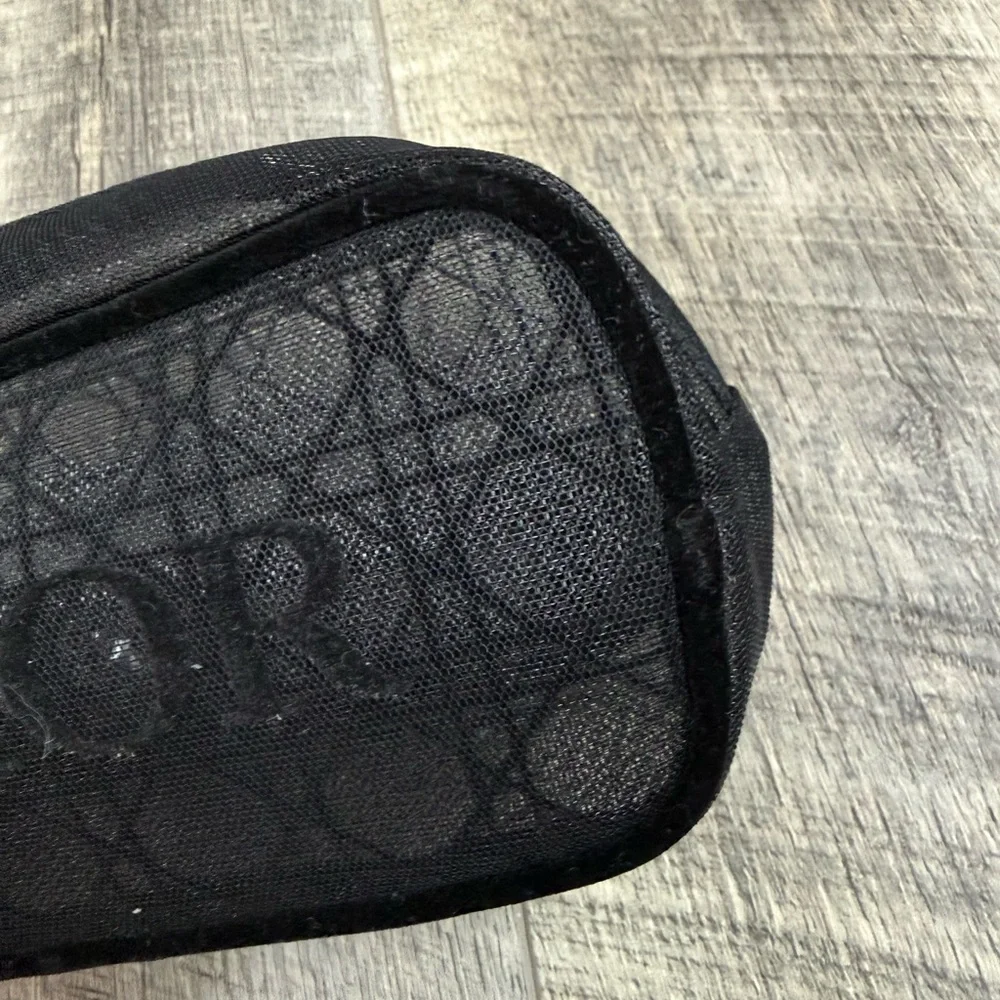 Dior Black Mesh Accessories Pouch